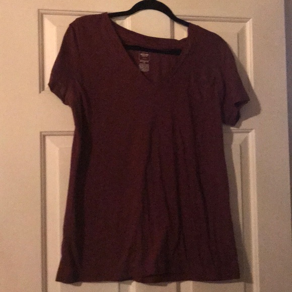 Mossimo Supply Co. Tops - Maroon Boyfriend Tee